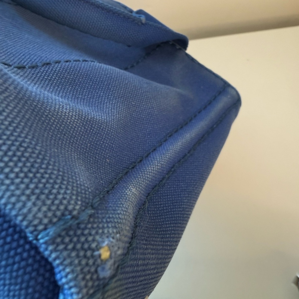 Prada Royal Blue Canvas Tote - Picture 11 of 12